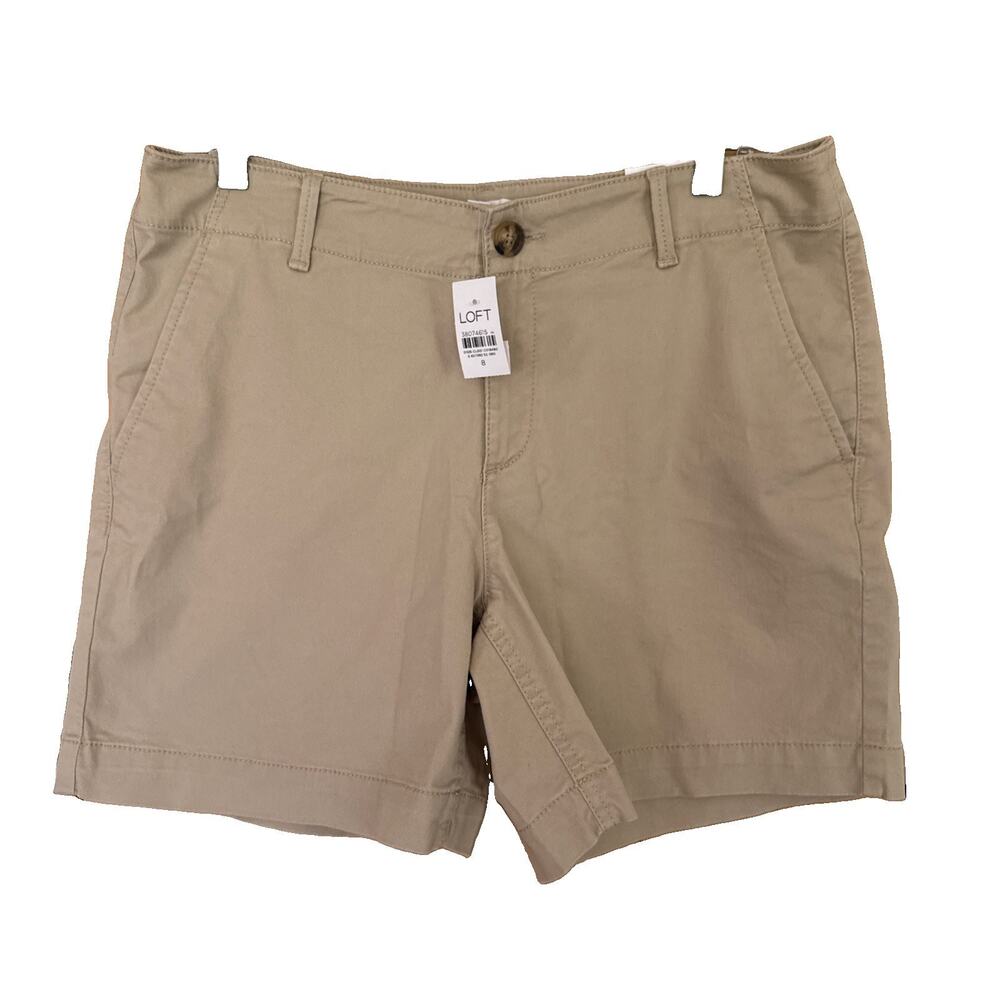 Loft NWT Khaki Shorts Size 8 The Monroe 6” Short